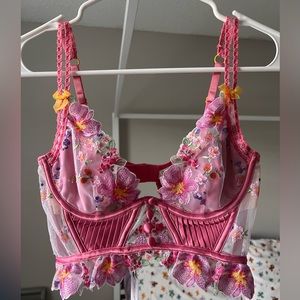 For love and lemons. Corset. Pink floral